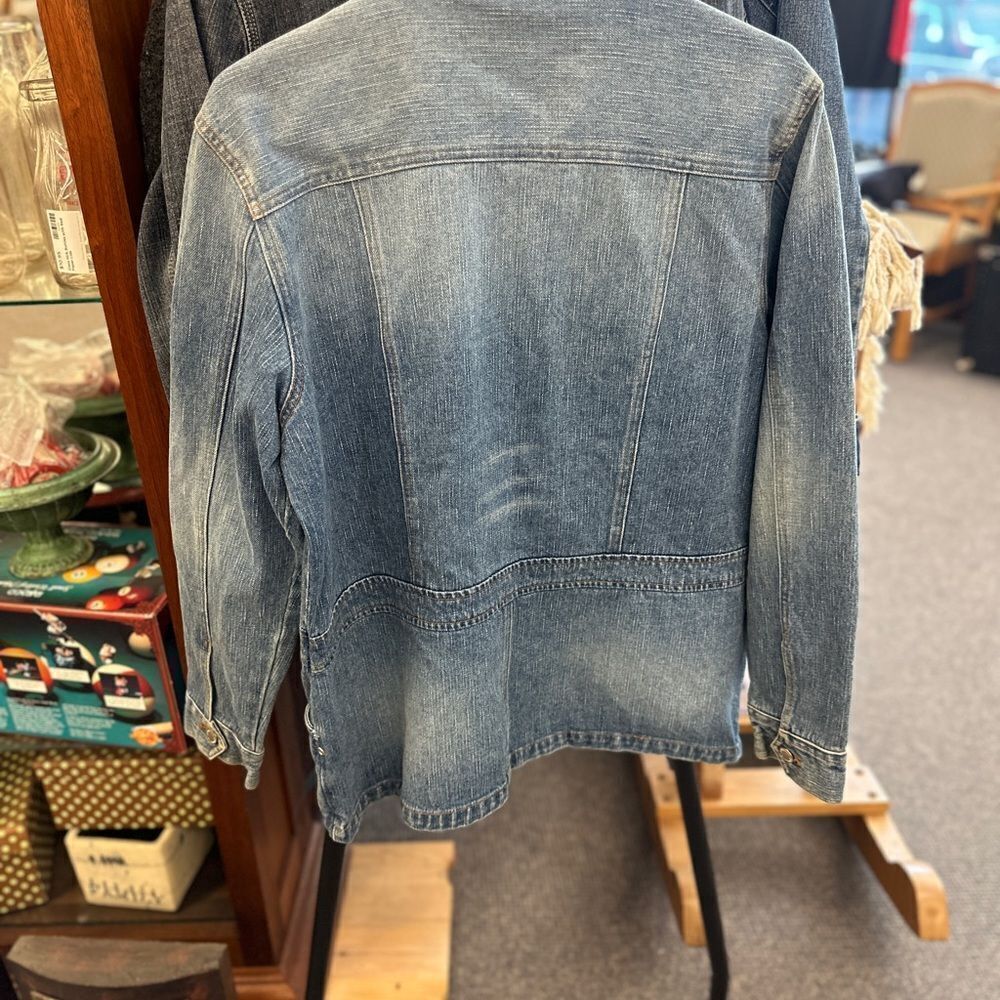St John's Bay Large Jean Button Front Jacket - Picture 6 of 6